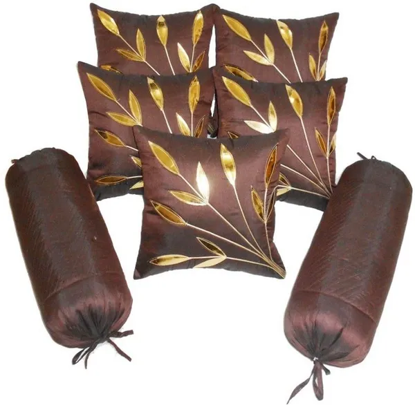 Stuff_N'_Fluff_Polyester_Cushions_&_Bolsters_Cover_(40_Cm*75_Cm,_Pack_Of_7,_Brown)