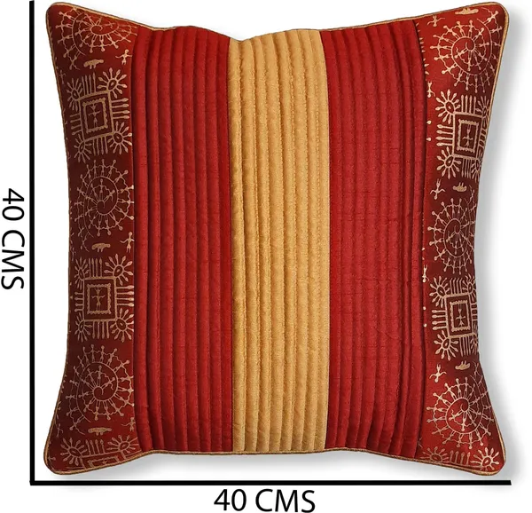 Stuff_N'_Fluff_Dupion_Silk_Cushions_Cover_(40_Cm*40_Cm,_Pack_Of_5,_Red)