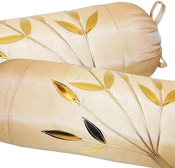 Stuff_N'_Fluff_Dupion_Silk_Bolsters_Cover_(40_Cm*70_Cm,_Pack_Of_2,_Beige)