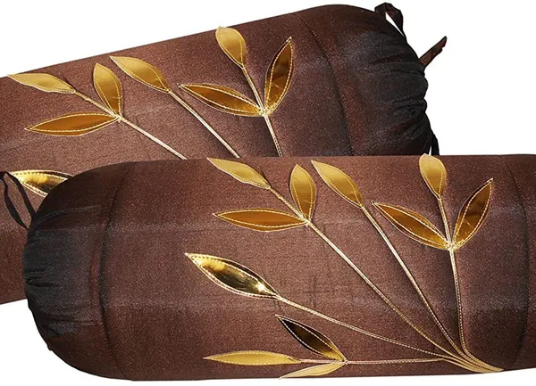 Stuff_N'_Fluff_Dupion_Silk_Bolsters_Cover_(40_Cm*70_Cm,_Pack_Of_2,_Brown)