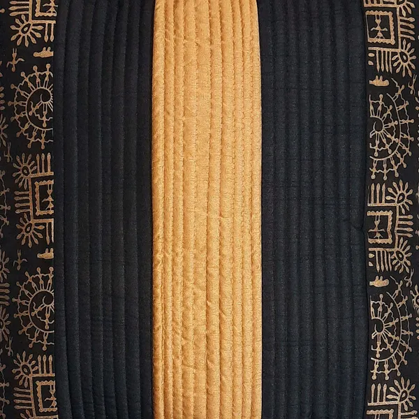 Stuff_N'_Fluff_Dupion_Silk_Cushions_Cover_(40_Cm*40_Cm,_Pack_Of_5,_Black,_Gold)