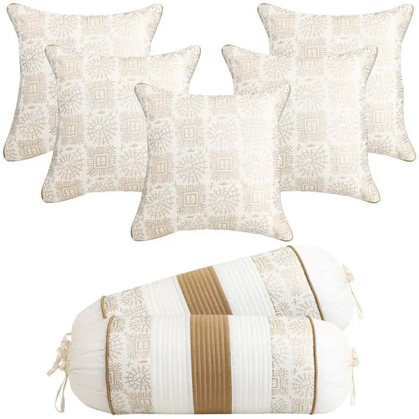 Stuff_N'_Fluff_Dupion_Silk_Cushions_&_Bolsters_Cover_(40_Cm*75_Cm,_Pack_Of_7,_White)
