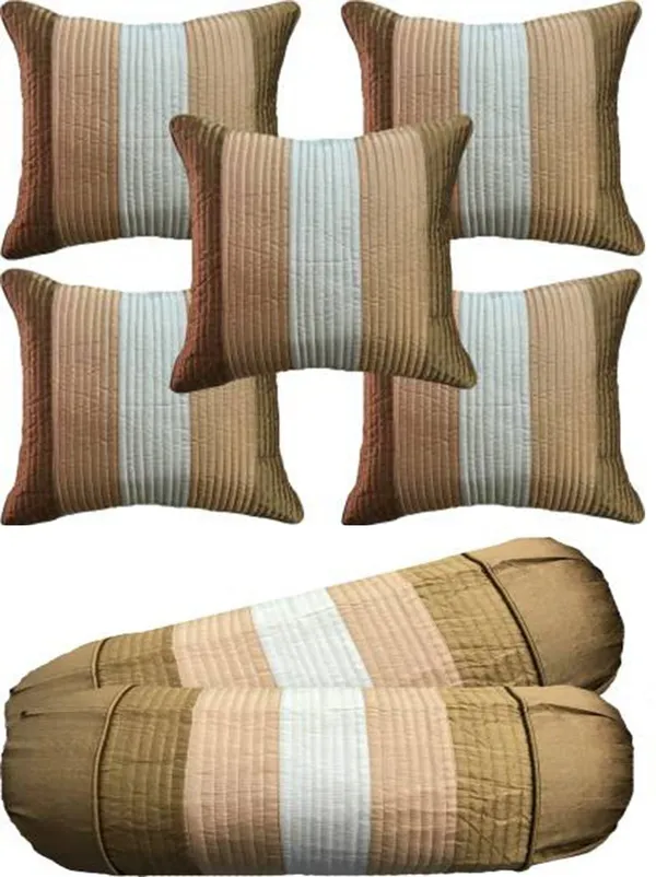 Stuff_N'_Fluff_Dupion_Silk_Cushions_&_Bolsters_Cover_(40_Cm*77.5_Cm,_Pack_Of_7,_Gold,_Beige,_White)