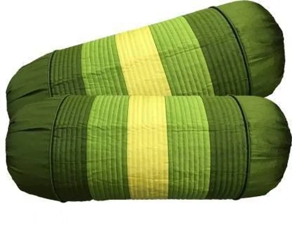 Stuff_N'_Fluff_Dupion_Silk_Cushions_&_Bolsters_Cover_(40_Cm*77.5_Cm,_Pack_Of_7,_Dark_Green,_Light_Green,_Yellow)