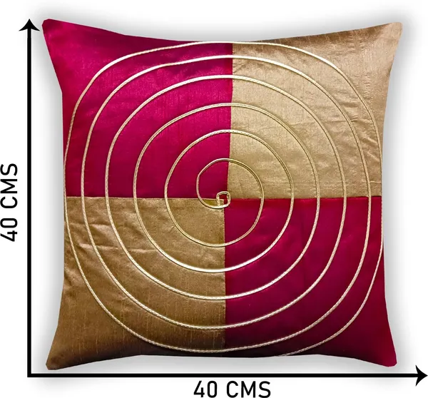 Stuff_N'_Fluff_Dupion_Silk_Cushions_&_Bolsters_Cover_(75_Cm*40_Cm,_Pack_Of_7,_Gold,_Maroon)