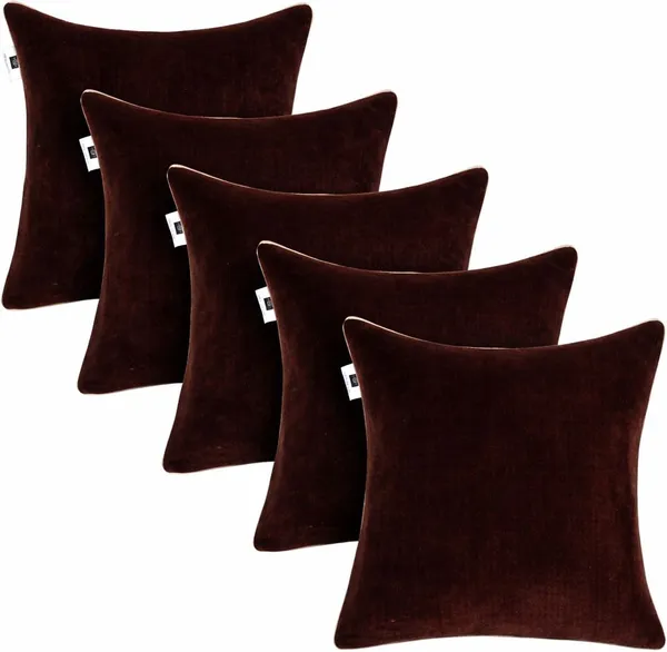 Gifts_Island_Velvet_Cushions_Cover_(40_Cm*40_Cm,_Pack_Of_5,_Brown)