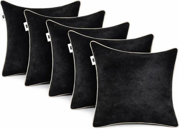 Gifts_Island_Velvet_Cushions_Cover_(40_Cm*40_Cm,_Pack_Of_5,_Black)