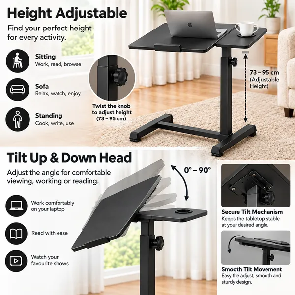 GI®_Adjustable_Laptop_Table_with_360°_Concealed_Wheels_for_Sofa_&_Bed_with_Cup_Holder,_Portable_Table_for_Home,_Ergonomic_Height_Adjustable_Study_Desk,_Tilting_Laptop_Stand_for_Reading,_Dining_(Black)