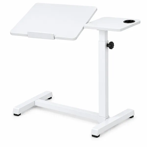 GI®_Adjustable_Laptop_Table_with_360°_Concealed_Wheels_for_Sofa_&_Bed_with_Cup_Holder,_Portable_Table_for_Home,_Ergonomic_Height_Adjustable_Study_Desk,_Tilting_Laptop_Stand_for_Reading,_Dining_(White)