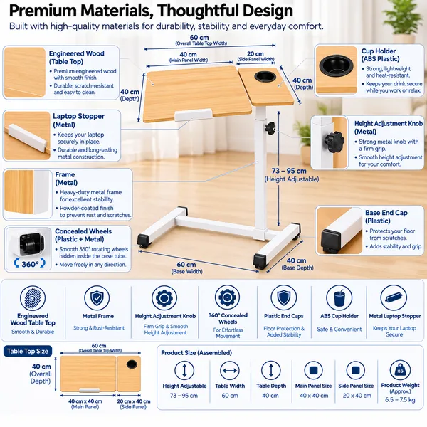 GI®_Adjustable_Laptop_Table_with_360°_Concealed_Wheels_for_Sofa_&_Bed_with_Cup_Holder,_Portable_Table_for_Home,_Ergonomic_Height_Adjustable_Study_Desk,_Tilting_Laptop_Stand_for_Reading_(Natural_Wood)