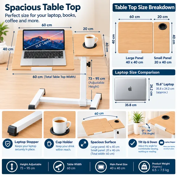 GI®_Adjustable_Laptop_Table_with_360°_Concealed_Wheels_for_Sofa_&_Bed_with_Cup_Holder,_Portable_Table_for_Home,_Ergonomic_Height_Adjustable_Study_Desk,_Tilting_Laptop_Stand_for_Reading_(Natural_Wood)