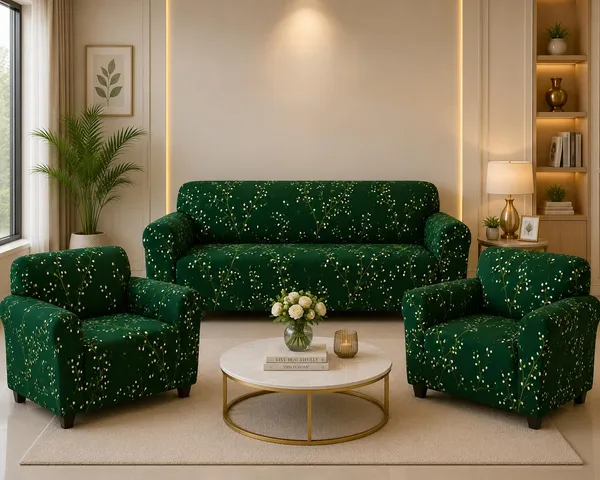 Gifts_Island_Polyester_3+1+1_Seater_Sofa_Abstract_Cover_Pack_of_3_Green_Stem