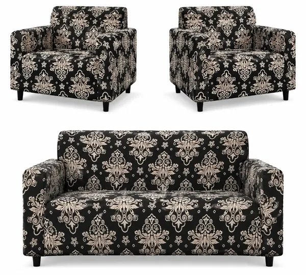 Gifts_Island_Polyester_3+1+1_Seater_Sofa_Abstract_Cover_Pack_of_3_(Black_Damask)
