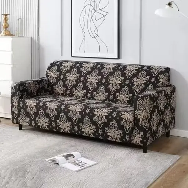 Gifts_Island_Polyester_3+1+1_Seater_Sofa_Abstract_Cover_Pack_of_3_(Black_Damask)