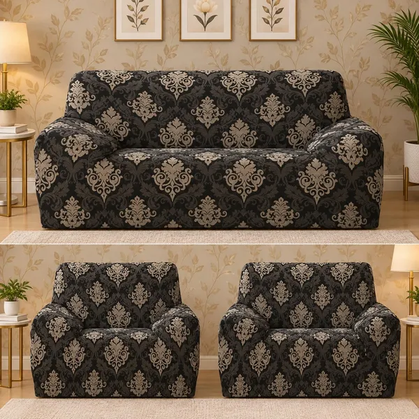 Gifts_Island_Polyester_3+1+1_Seater_Sofa_Abstract_Cover_Pack_of_3_(Brown_Damaks)