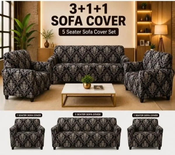 Gifts_Island_Polyester_3+1+1_Seater_Sofa_Abstract_Cover_Pack_of_3_(Brown_Damask)