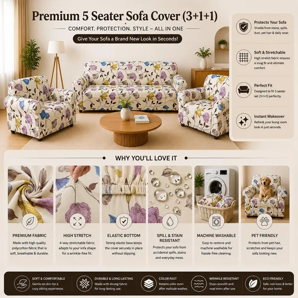 Gifts_Island_Polyester_3+1+1_Seater_Sofa_Abstract_Cover_Pack_of_3(_Cream_Flower)