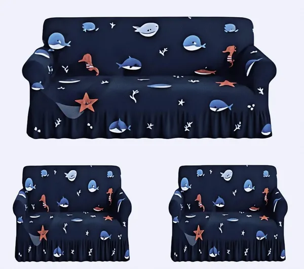 Gifts_Island_Polyester_3+1+1_Seater_Sofa_Abstract_Cover_Pack_of_3_(_Fish_)