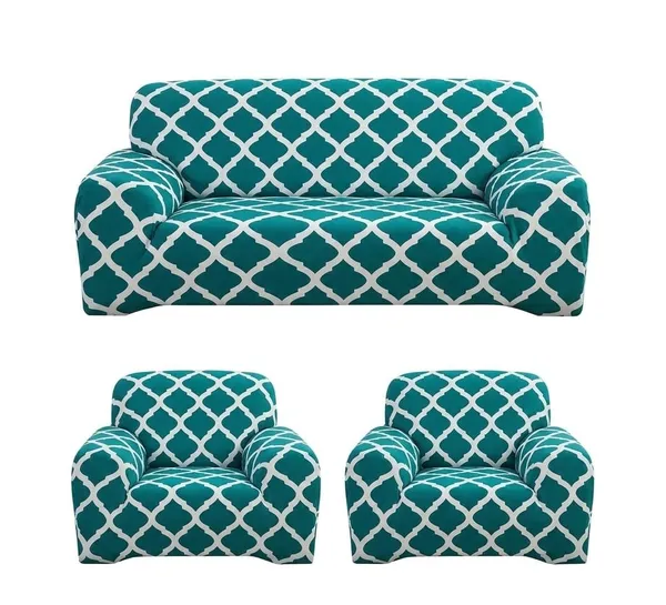 Gifts_Island_Polyester_3+1+1_Seater_Sofa_Abstract_Cover_Pack_of_3_(_Teal_Diamond)