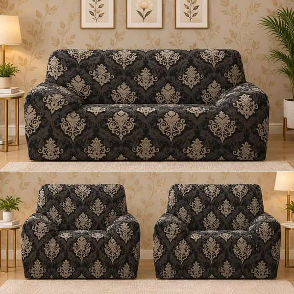 Gifts_Island_Velvet_3+1+1_Seater_Sofa_Plain_Cover_(Pack_Of_3_Brown)