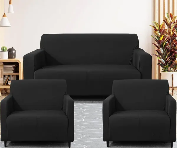 Gifts_Island_Polyester_3+1+1_Seater_Sofa_Plain_Cover_(Pack_Of_3_Black)