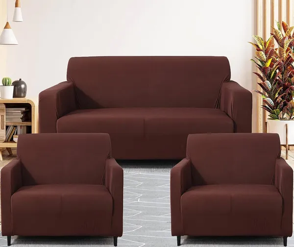 Gifts_Island_Polyester_3+1+1_Seater_Sofa_Plain_Cover_(Pack_Of_3_Brown_Plain)