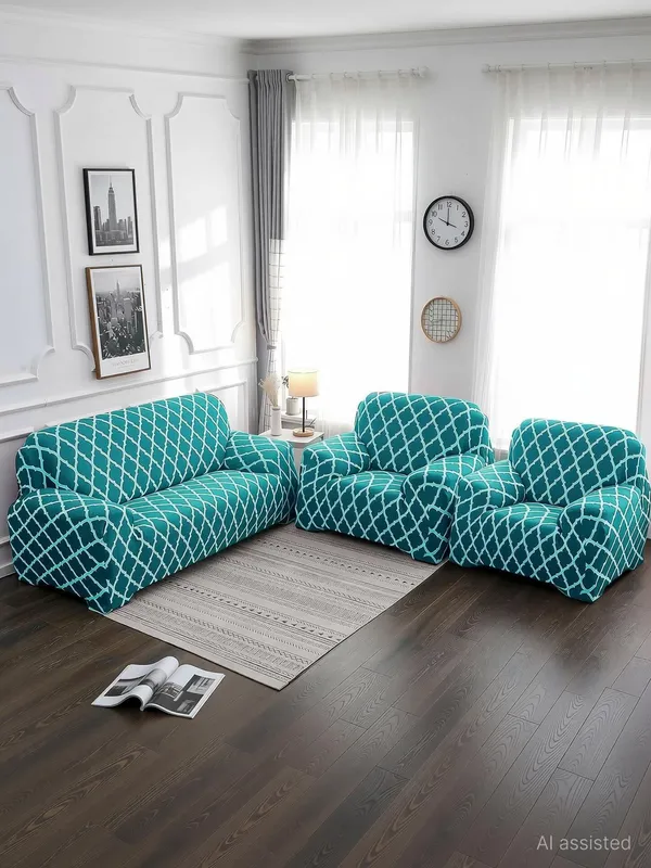Gifts_Island_Polyester_3+1+1_Seater_Sofa_Geometric_Cover_(Pack_Of_3_Teal_Blue_Diamond)
