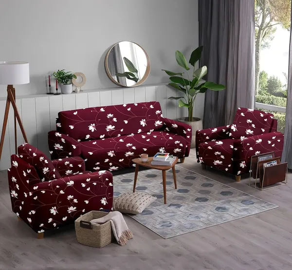 Gifts_Island_Polyester_3+1+1_Seater_Sofa_Floral_Cover_(Pack_Of_3_Maroon)