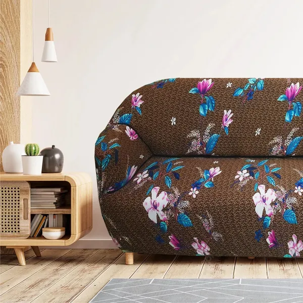 Gifts_Island_Polyester_3+1+1_Seater_Sofa_Floral_Cover_(Pack_Of_3_Brown)