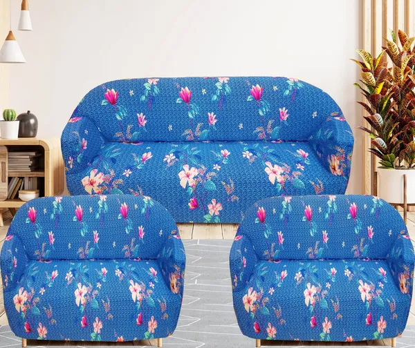 Gifts_Island_Polyester_3+1+1_Seater_Sofa_Floral_Cover_(Pack_Of_3_Blue_Lotus)