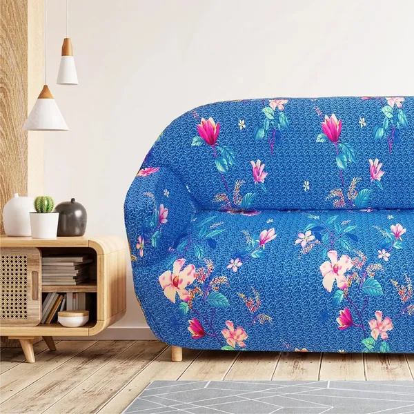 Gifts_Island_Polyester_3+1+1_Seater_Sofa_Floral_Cover_(Pack_Of_3_Blue_Lotus)