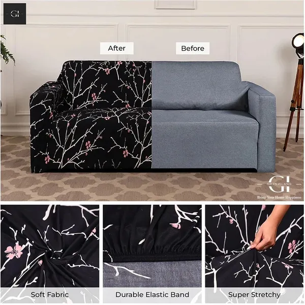 Gifts_Island_Polyester_3+1+1_Seater_Sofa_Floral_Cover_(Pack_Of_3_Black_Stem)