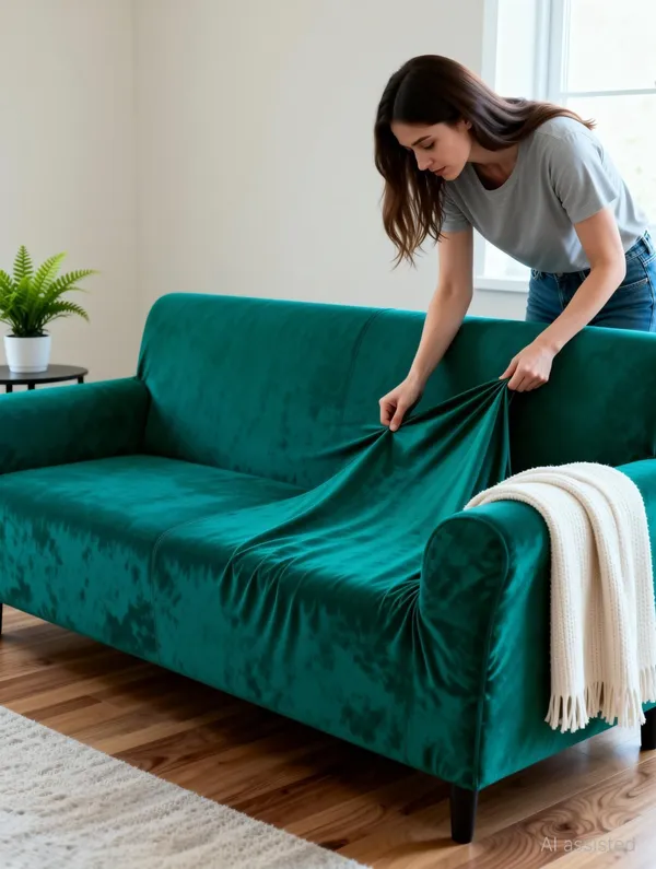 Gifts_Island_Velvet_3+1+1_Seater_Sofa_Plain_Cover_(Pack_Of_3_Teal_Green)