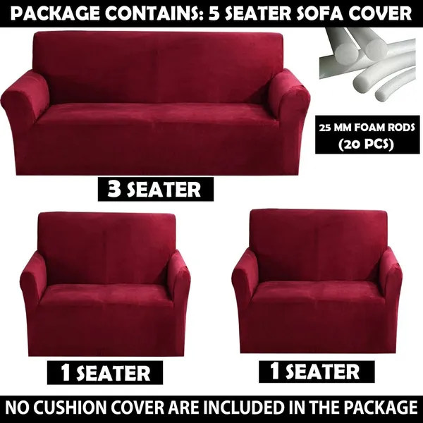Gifts_Island_Velvet_3+1+1_Seater_Sofa_Plain_Cover_(Pack_Of_3_Maroon)