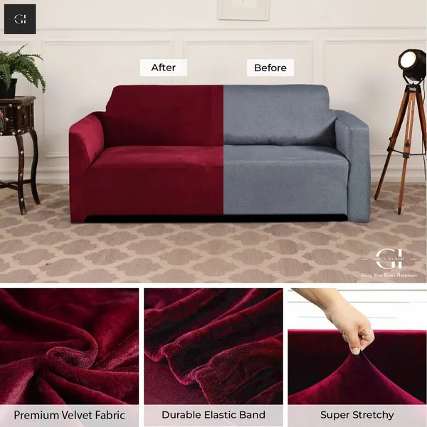 Gifts_Island_Velvet_3+1+1_Seater_Sofa_Plain_Cover_(Pack_Of_3_Maroon)