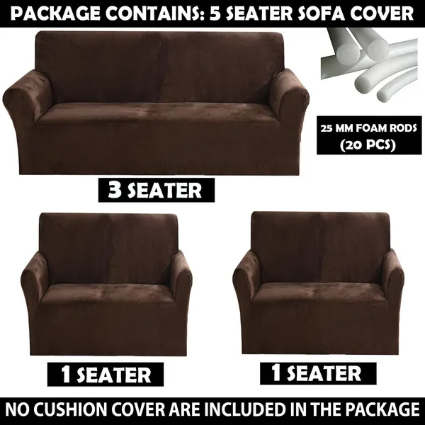 Gifts_Island_Velvet_3+1+1_Seater_Sofa_Plain_Cover_(Pack_Of_3_Brown)