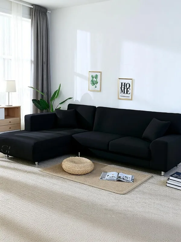 Gifts_Island_Polyester_3+3_Seater_L-Shape_Sofa_Plain_Cover_(Pack_Of_2_Black)
