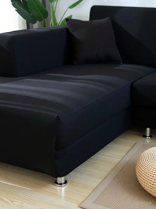 Gifts_Island_Polyester_3+3_Seater_L-Shape_Sofa_Plain_Cover_(Pack_Of_2_Black)