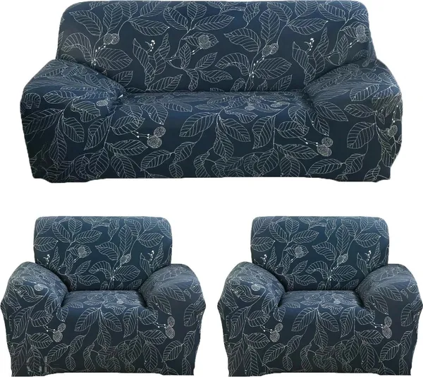 Gifts_Island_Polyester_3+1+1_Seater_Sofa_Floral_Cover_(Pack_Of_3_Blue_Ash)