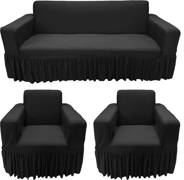 Gifts_Island_Polycotton_3+1+1_Seater_Sofa_Plain_Cover_(Pack_Of_3_Black_Plain_Non-Slip_Stretchable_Elastic_360°_Frill_Sofa_Cover_(3+1+1_Seater)|)