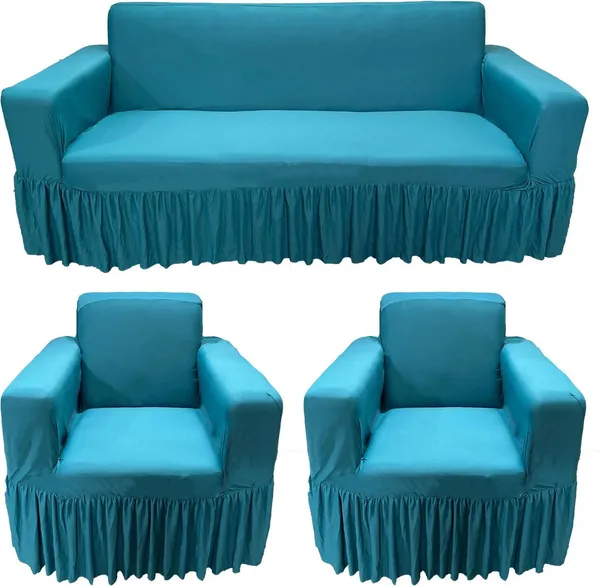 Gifts_Island_Polycotton_3+1+1_Seater_Sofa_Plain_Cover_(Pack_Of_3_Teal_Plain_Non-Slip_Stretchable_Elastic_360°_Frill_Sofa_Cover_(3+1+1_Seater)|)