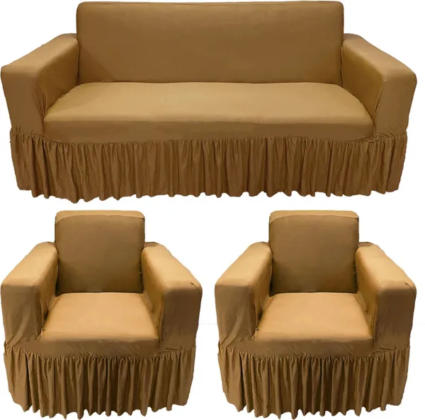 Gifts_Island_Polycotton_3+1+1_Seater_Sofa_Plain_Cover_(Pack_Of_3_Camel_Plain_Non-Slip_Stretchable_Elastic_360°_Frill_Sofa_Cover_(3+1+1_Seater)|)