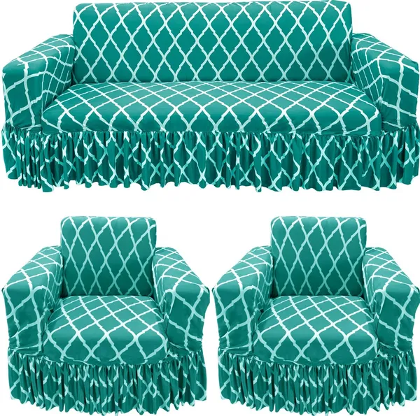 Gifts_Island_Polyester_3+1+1_Seater_Sofa_Geometric_Cover_(Pack_Of_3_Teal_Diamond_Non-Slip_Stretchable_Elastic_360°_Frill_Sofa_Cover_(3+1+1_Seater))