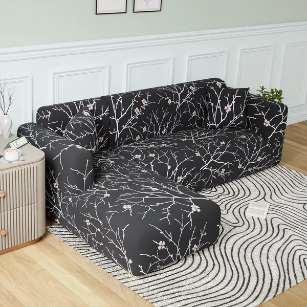 Gifts_Island_Polyester_3+3_Seater_L-Shape_Sofa_Floral_Cover_(Pack_Of_2_Black_Stem)
