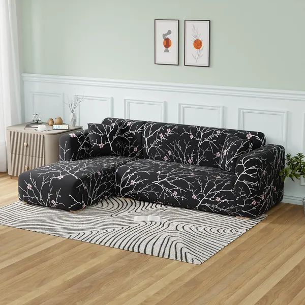 Gifts_Island_Polyester_3+3_Seater_L-Shape_Sofa_Floral_Cover_(Pack_Of_2_Black_Stem)