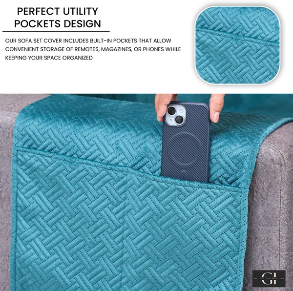 Gifts_Island_Velvet_3+1+1_Seater_Sofa_Checkered_Cover_(Pack_Of_3_Soft_Velvet_Teal_Green_Quilted_Frill_5_Seater_Sofa_Cover_With_Pocket_Arms)