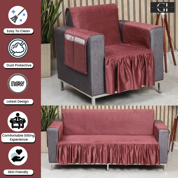 Gifts_Island_Velvet_3+1+1_Seater_Sofa_Checkered_Cover_(Pack_Of_3_Soft_Velvet_Rose_Pink_Quilted_Frill_5_Seater_Sofa_Cover_With_Pocket_Arms)