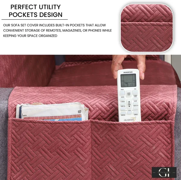 Gifts_Island_Velvet_3+1+1_Seater_Sofa_Checkered_Cover_(Pack_Of_3_Soft_Velvet_Rose_Pink_Quilted_Frill_5_Seater_Sofa_Cover_With_Pocket_Arms)