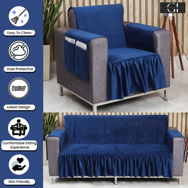 Gifts_Island_Velvet_3+1+1_Seater_Sofa_Checkered_Cover_(Pack_Of_3_Soft_Velvet_Navy_Blue_Quilted_Frill_5_Seater_Sofa_Cover_With_Pocket_Arms)