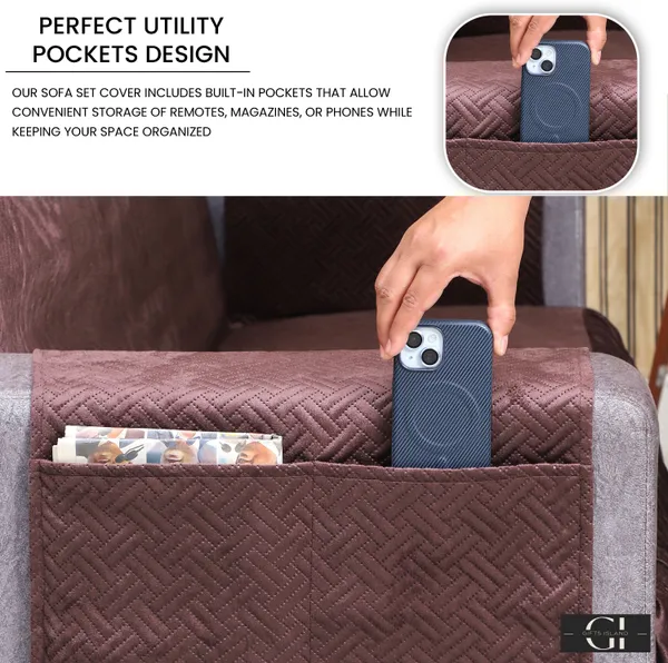 Gifts_Island_Velvet_3+1+1_Seater_Sofa_Checkered_Cover_(Pack_Of_3_Soft_Velvet_Brown_Quilted_Frill_5_Seater_Sofa_Cover_With_Pocket_Arms)
